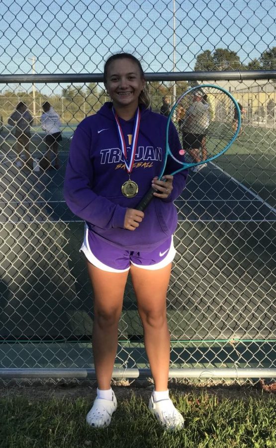 Grace+Laramore+finishing+third+in+number+five+singles+with+her+medal