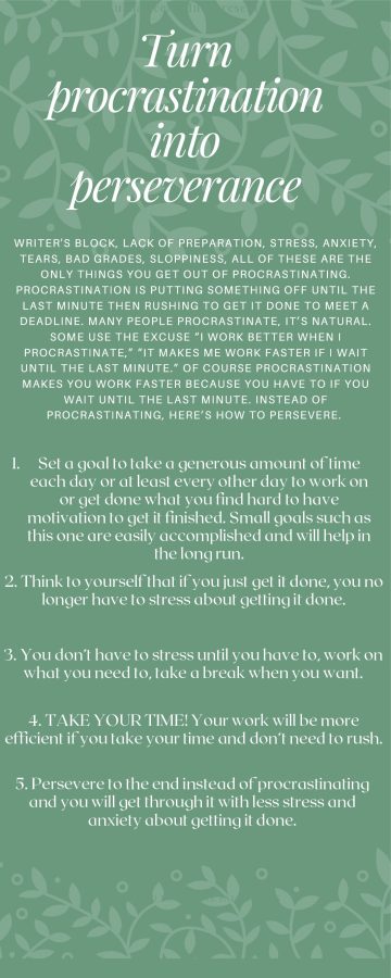 Turn Procrastination Into Perseverance