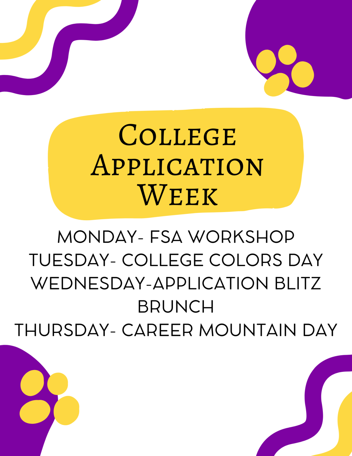 College Application Week 2024 Schedule Druci