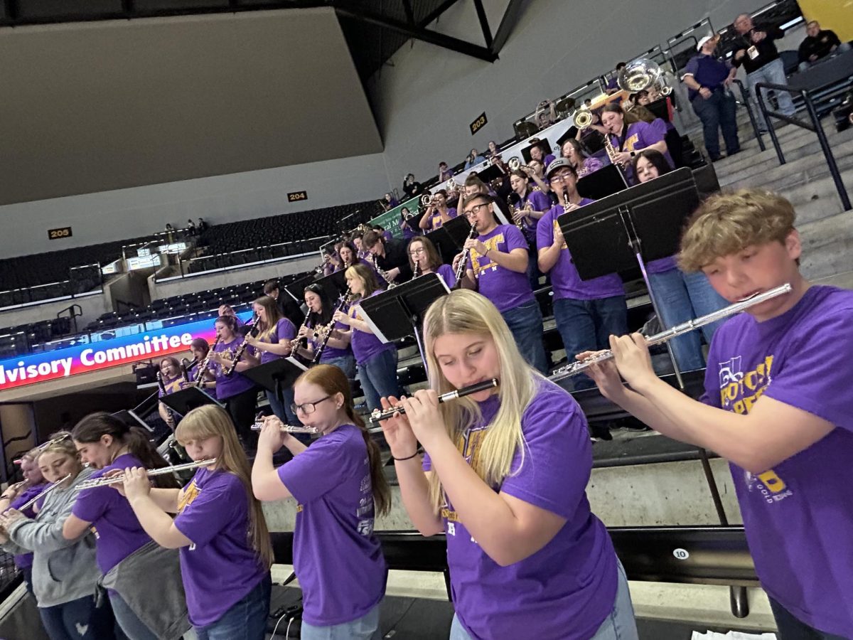 The Potosi Pep Band had the privilege to play at High School Basketball Final Four games on Friday the fifteenth. 