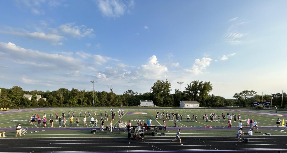 This is the PHS band practicing for their upcoming football game