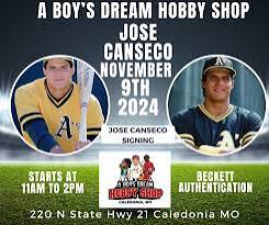 Jose canseco and the date and location of the signing