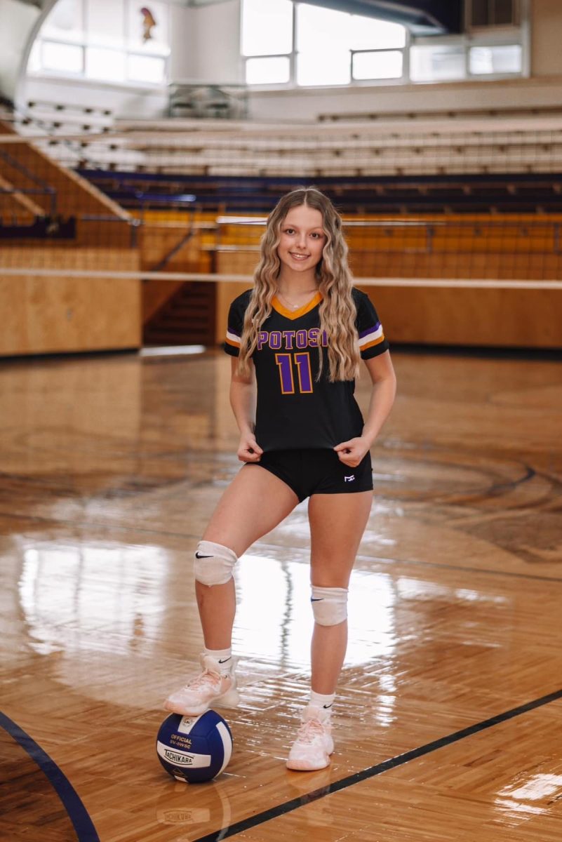 Sophomore, Macyn McCarthy, from Potosi High School is ranked second in Class Three for digs