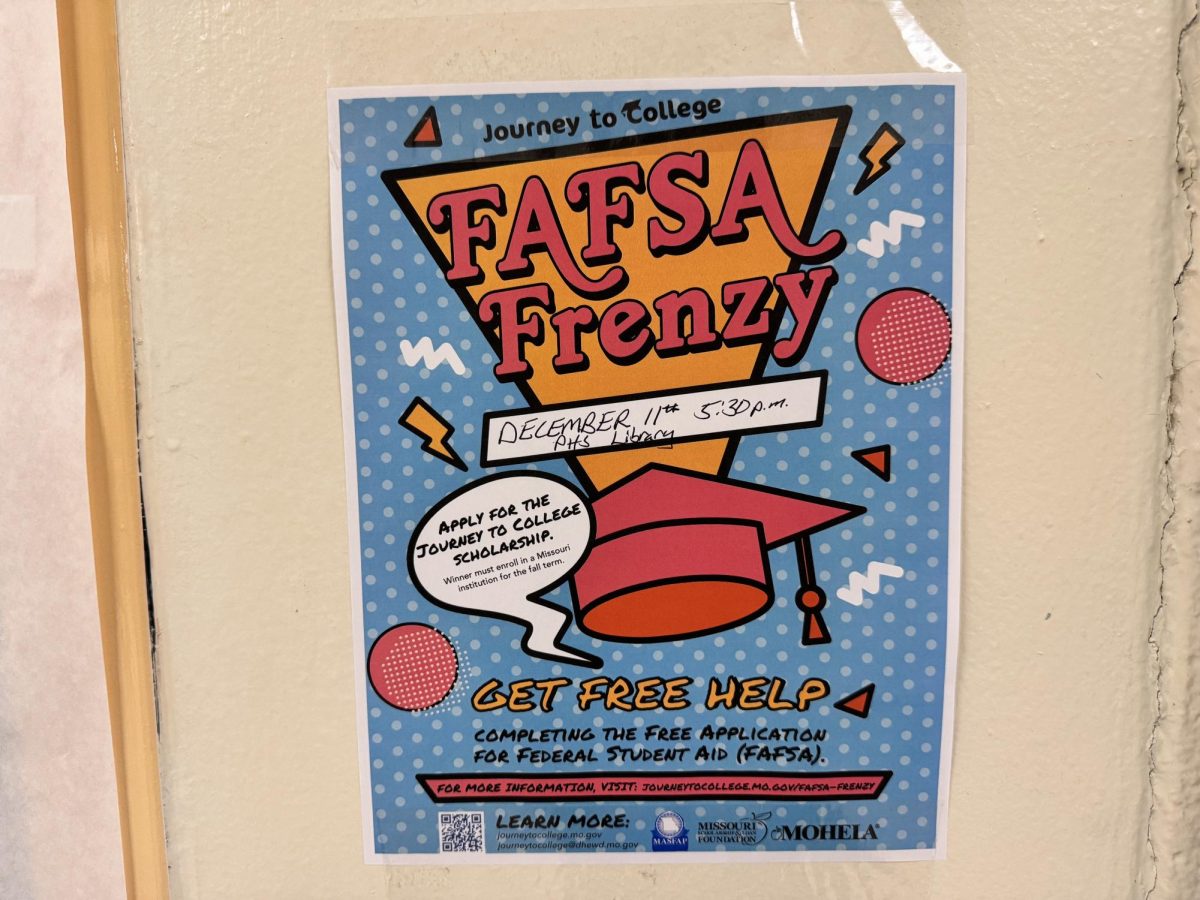 FAFSA Frenzy flyer found outside counselor's office